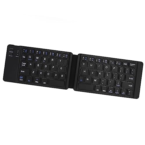 Sxhlseller Faltbare Bluetooth-Tastatur, Tragbare -BT-Wireless-Tastatur Im Taschenformat, Wiederaufladbare Reisetastatur für Mehrere Geräte für Windows7 8 Tablet Smartphone Laptop (Black) von Sxhlseller