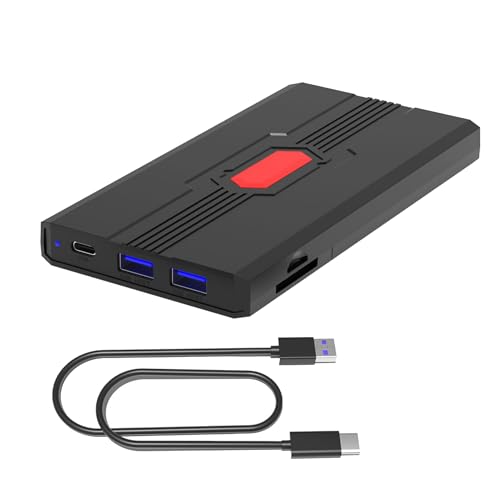 Sxhlseller Festplattengehäuse 2,5 Externes SSD Gehäuse 2,5 Zoll für den Desktop, Multifunktionales Externe Festplatte Gehäuse 2.5 Zoll Universell (Schwarz, ABS) von Sxhlseller