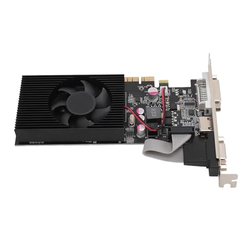 Sxhlseller GT730-Grafikkarte, GT730 4 GB GDDR3 128-Bit-GPU mit 650 MHz/1667 MHz Hochfrequenz, Langlebiges Design, PCIe 2.0 16X, DVI/HDMI/VGA-Anschluss von Sxhlseller