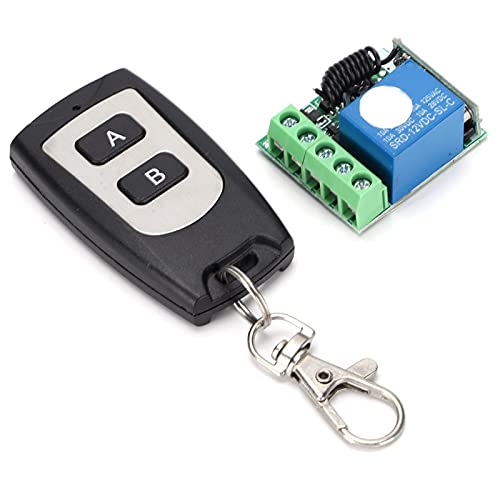 Sxhlseller Garagentor-Fernbedienung, 433 MHz 12 V Drahtloser -Schlüsselanhänger-Steuerschalter, Einkanal-Sender-Empfänger, Lernender Klon-Controller von Sxhlseller