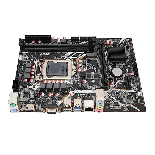 Sxhlseller H410 Desktop Motherboard, Dual Channel DDR4 NVME M.2 Gaming Motherboard, Unterstützt LGA 1200, PCIE 16X Gen 3.0 ATX Motherboard für Intel Core 10. Serie für Core I3 I5 I7 von Sxhlseller