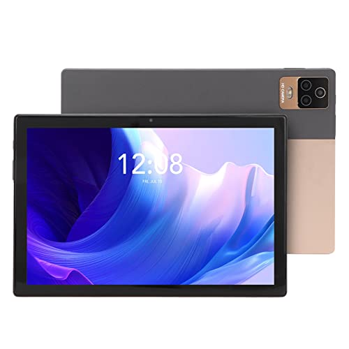 Sxhlseller HD 10,1-Zoll-Tablet, Tragbarer HD-PC-Tablet-Computer, 10 GB 256 GB, WiFi für Android11-Tablet, 4G LTE-Dual-SIM-Dual-Standby-Anruf-Tablet-PC (Gold) von Sxhlseller