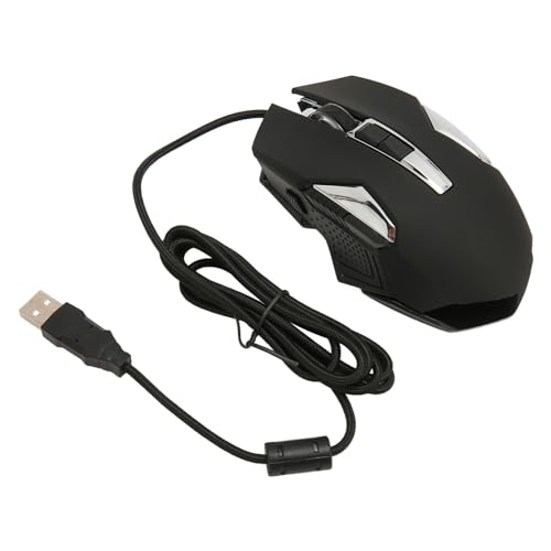 Sxhlseller Kabelgebundene Gaming-Maus, PC-Gaming-Mäuse mit Atmender RGB-LED und Einstellbarem 7200 DPI, 7 Programmierbaren Tasten, für/PC/Mac/Laptop-Gamer (Black) von Sxhlseller