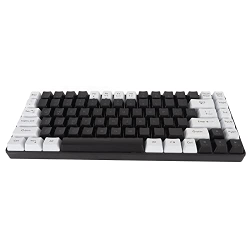 Sxhlseller Kabelgebundene Gaming Tastatur, 84 Tasten, Mechanische Tastatur mit RGB Hintergrundbeleuchtung, Kompatibel für Win für OS X Laptop, Leise, Ergonomische Typ C Computertastatur für (Schwarz) von Sxhlseller