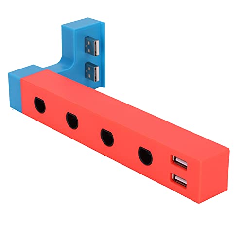 Kabelgebundener Controller-Adapter für, Tragbarer 4-Port-Adapter mit 2 USB-Anschlüssen, Professionelles, Langlebiges Spielzubehör für -Gamecontroller-Adapter von Sxhlseller