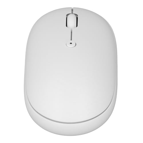 Sxhlseller Kabellose Bluetooth-Maus, Wiederaufladbare Kabellose Maus, 1600 DPI, Ergonomisches Design, Leise Maus, Universelle Computermaus für Mobiltelefon-Tablet (White) von Sxhlseller