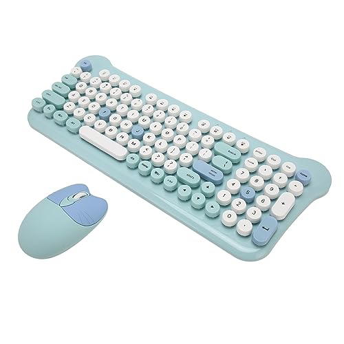 Sxhlseller Kabellose Tastatur- und Maus-Kombination, QWERTZ-Tastaturlayout, 2,4 GHz Kabelloser USB-Empfänger, Plug-and-Play, Kompatibel mit Windows, PC, Smart TV von Sxhlseller