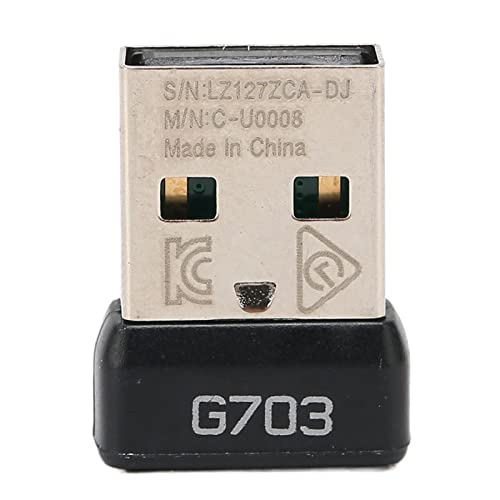 Sxhlseller Kabelloser 2,4 G Mausempfänger, USB Stecker Mausempfänger, Kompatibel für G703 für Lightspeed, Ersatz für Tragbaren Mausadapter, Kleiner Mausempfänger für das Tägliche Büro von Sxhlseller