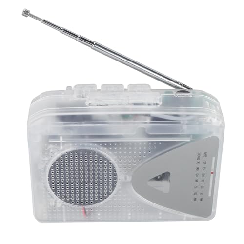 Sxhlseller Kassetten-zu-MP3-Konverter, Klare Klangqualität, FM- und AM-Radio, 3,5-mm-Kopfhöreranschluss, Zum Konvertieren von Mixtapes und Kassetten in MP3-Wiedergabe (Transparent) von Sxhlseller