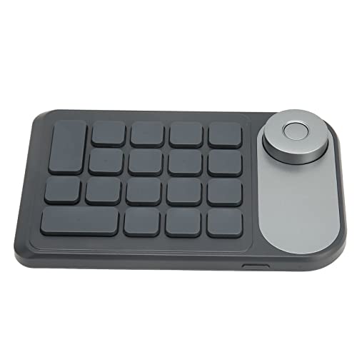 Sxhlseller Keydial-Tastatur, Remote-Tastatur für Zeichentablett, 18 Anpassbare Tasten, Ergonomische Drahtlose 2,4-GHz-Tastatur, 1200-mAh-Akku, Benutzerdefinierte -Tastatur für von Sxhlseller