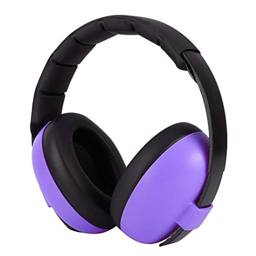 Sxhlseller Kinder Gehörschutz Sicherheit Ohrenschützer, 22dB Noise Blocking Kinder Ohrenschützer Verstellbarer Kopfbügel Kopfhörer zum Schlafen, Studieren(Purple) von Sxhlseller