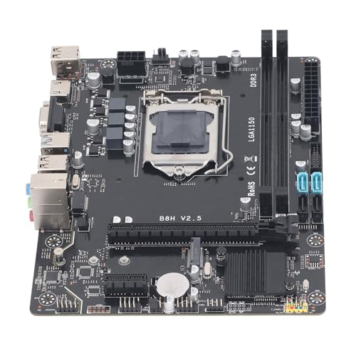 Sxhlseller LGA 1150 Computer-Motherboard, H81 Micro-ATX-Motherboard mit Core-Unterstützung der 4. Generation, Dual-DDR3-Kanal, SATA3.0, USB3.0 für PC von Sxhlseller