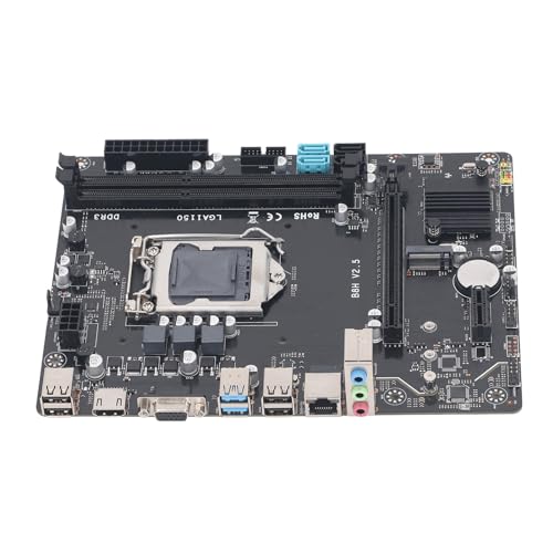 Sxhlseller LGA1150 Motherboard, H81 Micro ATX Gaming Motherboard für Desktop PC, USB 3.0 Anschlüsse,Anschlüsse, Unterstützt 4. und 5. Generation fürCore Prozessoren, Stabile Leistung von Sxhlseller