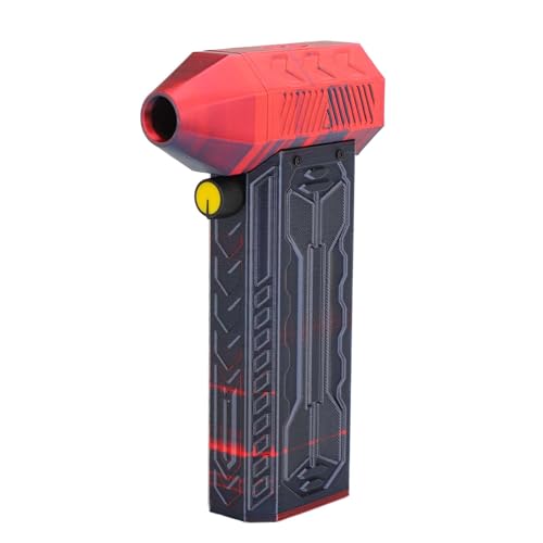 Sxhlseller Leistungsstarker Turbo Lüfter, 110.000 U/min Mini Brushless Jet Trockengebläse, 3 Gang Einstellung, USB C wiederaufladbarer Elektrischer Luftzerstäuber, Tragbares Turbo (rot grün von Sxhlseller
