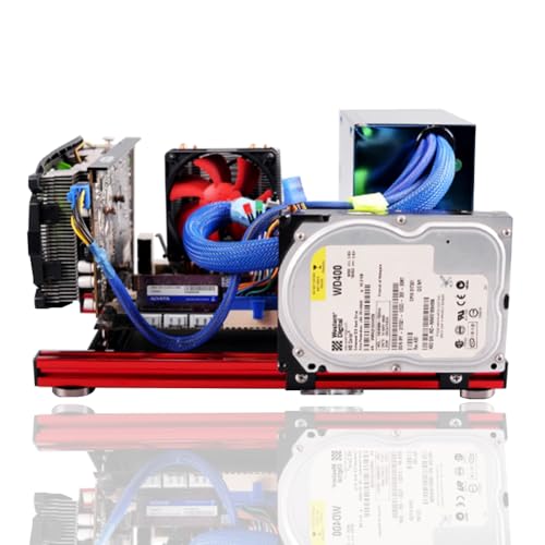 Sxhlseller M-ATX PC-Computergehäuse, DIY Open Aluminiumlegierungsrahmen M-ATX Motherboard PC-Computergehäuse von Sxhlseller