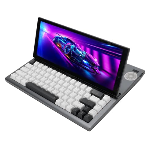 Sxhlseller Mechanische Tastatur, 68 Tasten Gaming Tastatur mit 12,3 Zoll Faltbaren Touchscreen, Tragbare USB Kabeltastatur mit RGB LED Hintergrundbeleuchtung für Siege für for Android (EU-Stecker) von Sxhlseller