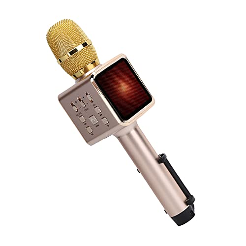 Sxhlseller Mikrofon Bluetooth Mikrofon Handheld Karaoke-Mikrofon Drahtloser Bluetooth-Mikrofonlautsprecher mit Buntem LED-Licht Drahtloses Mikrofon von Sxhlseller