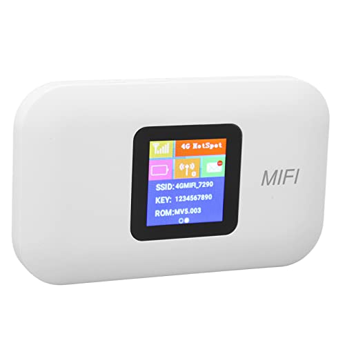 Sxhlseller Mobiles WLAN-Hotspot-Gerät, 150 Mbit/S, Unterstützung für 10 Benutzer, Tragbarer 4G-LTE-WLAN-Router mit SIM-Kartensteckplatz und Bildschirmanzeige, 4G-LTE-Router für Unterwegs von Sxhlseller