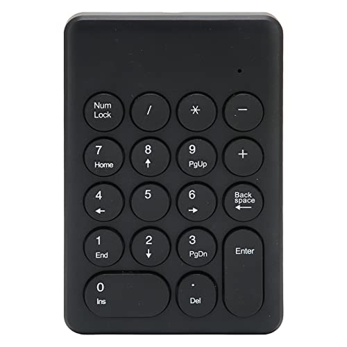 Sxhlseller Numeric Keypad, 2,4 GHz Wireless Numeric Keyboard, 18 Keys Ergonomic Tilt Design Number Keyboard Extensions, mit USB Receiver, für Laptop PC Desktop Notebook(Schwarz) von Sxhlseller
