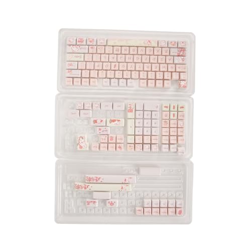 Sxhlseller PBT Tastatur Tastenkappen Im Cartoon Stil, 148 Tasten, Gefärbte Mechanische Tastatur Tastenkappen, Geeignet für Mechanische Tastaturen mit 61, 64, 68, 75, 82, 84, 87, 104, 108 von Sxhlseller