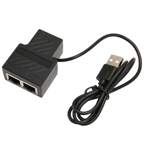 RJ45-Splitter-Adapter, 1 auf 2 Ethernet-Splitter-Kupplung, Doppelsteckdose HUB, 100 Mbit/s LAN-Netzwerkanschluss für Cat5 Cat5e Cat6 Cat7 Cat8 von Sxhlseller
