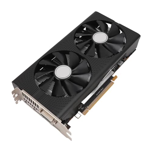 Sxhlseller RX580 8 GB GDDR5 256 Bit GPU, Dual-Lüfter-Gaming-Grafikkarte mit PCI Express 3.0, Unterstützung Hoher Auflösung, DVI HDMI DP Desktop für PC von Sxhlseller