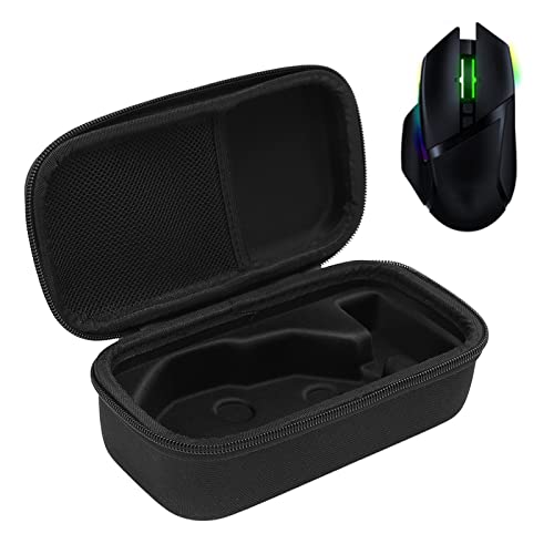 Sxhlseller Reise-Maustasche, für Razer Basilisk Ultimate Wireless Gaming Mouse, wasserdichte, Stoßfeste Hart-Eva-Schutzhülle, mit Handschlaufe/360°-Reißverschluss/Netztasche von Sxhlseller