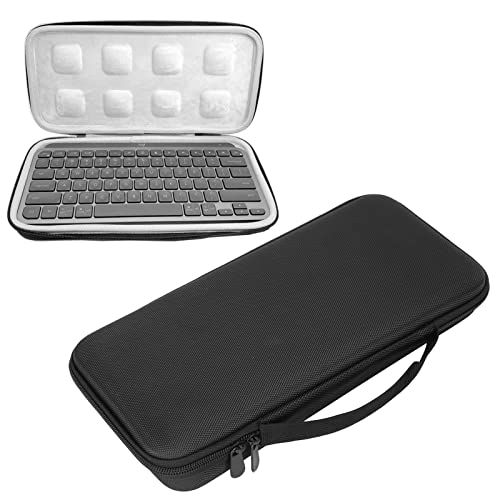 Sxhlseller Reise-Tastaturhülle, für Logitech MX Keys Wireless Beleuchtete Tastatur, Tragbare Harte Eva-Schutzhülle, mit Doppeltem Reißverschluss/Handschlaufe/Netztaschen von Sxhlseller