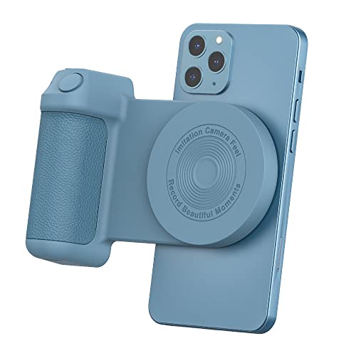 Sxhlseller Smartphone shiftcam - Magnetische smartphonegrip mit Fernbedienung, Handy Selfie Grip Handle Photo Phone Holder für alle Handys Video Shooting Vlog (Dunkelblau) von Sxhlseller