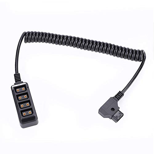 Sxhlseller Splitter, Männlich D-Tap B-Typ Power Tap to 4-Port-Buchse P-Tap Hub-Adapter Splitter-Koaxialkabel für die Fotografie-Stromversorgung von Sxhlseller