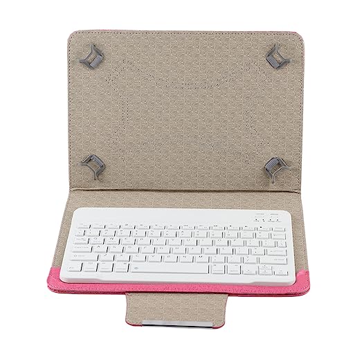 Sxhlseller Tablet-Tastatur - 3.0-Tastatur Premium PU Case - Staubdichte wasserdichte, Kratzfeste Multifunktionstastatur für Travel Office Home (10-Zoll-Tastatur + Ledertasche Rose Red) von Sxhlseller