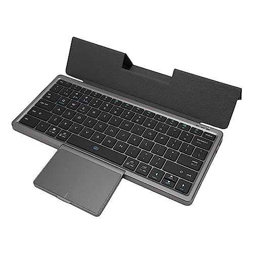 Sxhlseller Tablet Tastaturhülle mit Trackpad, Abnehmbare Tablet Hülle mit Ständer und Gleichzeitigem Betriebsmodus für Win XP 7 10 11 für Android, Wiederaufladbare Tragbare Reisehülle Vom (Eisengrau) von Sxhlseller