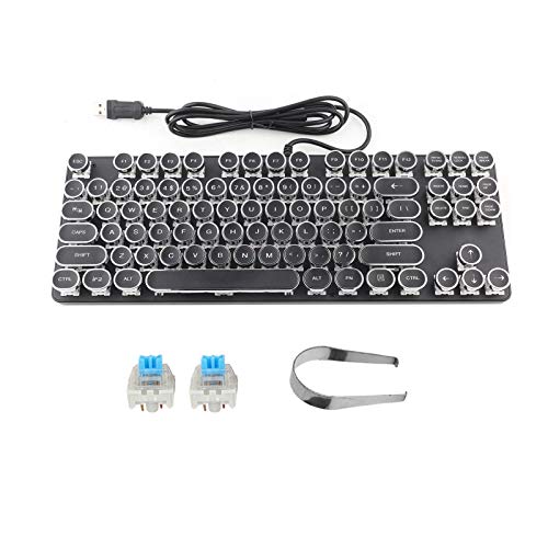 Tastatur, Hochleistungs-Plug-and-Play-Punk-Tastatur 917 mit Vintage-Rundkappe für PUBG-Internetcafés Computerzubehör von Sxhlseller