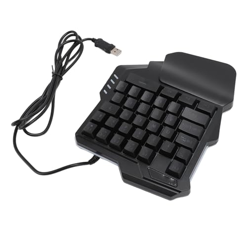 Sxhlseller Tragbare Gaming-Tastatur mit Hintergrundbeleuchtung, Ergonomischer Controller, 35 Tasten für7 8 10 PC, Einhändig von Sxhlseller