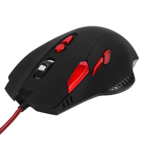 Sxhlseller Tragbare Plug-and-Play-Gaming-Maus USB Verkabelt 8 Tasten 4-Fach DPI Einstellbar mit Breathing Light Computergerät (G550 Schwarze Maus) von Sxhlseller