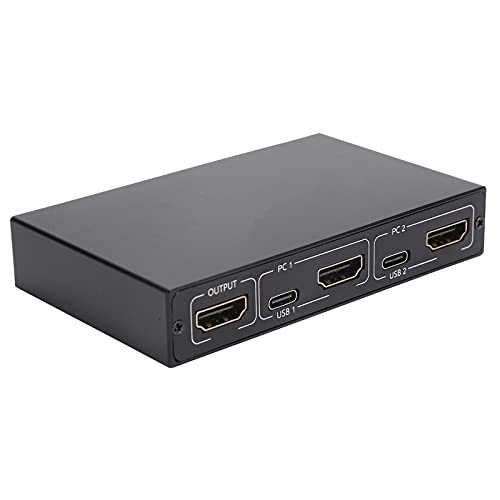 Sxhlseller Tragbarer 2 in 1 Out Switch 4K High Definition Multimedia Interface Signalquellen-Sharing-Gerät mit Kabel von Sxhlseller