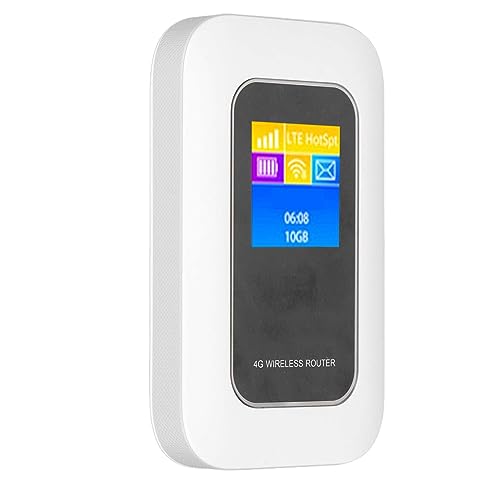 Sxhlseller Tragbarer 5G 4G WLAN Hotspot Router, Hohe Übertragungsleistung, Unterstützt Mehrere Bänder, Kompakt und Tragbar, Unterstützt 10 Benutzer, Integriertes Display, SIM und von Sxhlseller