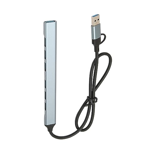 Sxhlseller USB-C-HUB-Dockingstation, 7-Port-Laptop-PC-USB-3.0-Dockingstation, USB3.0 und 6 X USB2.0, Tragbarer 5-Gbit/s-USB-Datensender für Win XP, für Vista, für Win7/8/8.1/10 von Sxhlseller