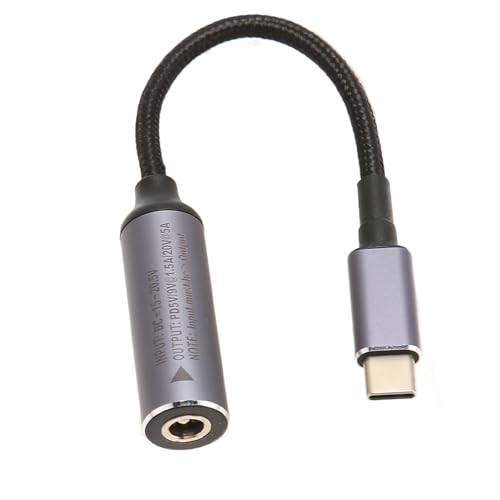 Sxhlseller USB C auf DC 5,5 X 2,5 Mm Stromanschluss-Verlängerungs-Ladekabel, 100 W DC-Buchse, Nylon-Typ-C-auf-DC5525-Kabel für Tablet, Telefon, PC, 6,8 Zoll Lang von Sxhlseller