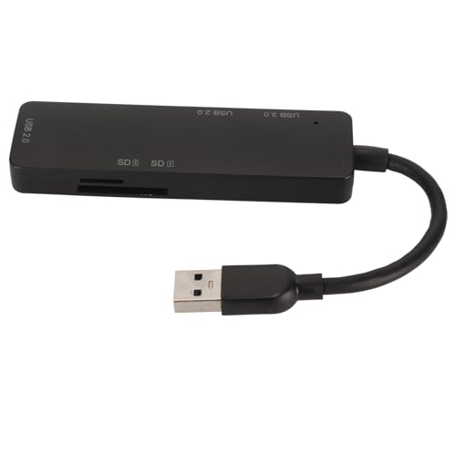 Sxhlseller USB-Dockingstation mit Kartensteckplatz, Kompakter und Tragbarer USB-Hub für Datenübertragung und -speicherung, Universelle USB3.0-Laptop-Dockingstation-Kompatibilität für von Sxhlseller