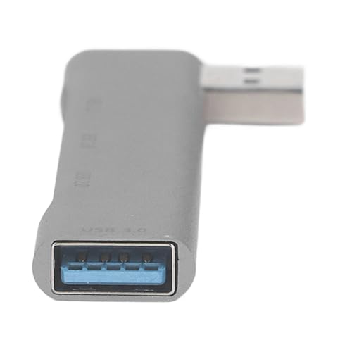 Sxhlseller USB-Hub-Dock, 4 Anschlüsse, USB 3.0 2.0, 5 Gbit/s, Aluminiumlegierung, Plug-and-Play, OTG-Funktion, USB-Dockingstation für PC-Peripheriegeräte mit 5 V/2,5 A Netzteil von Sxhlseller