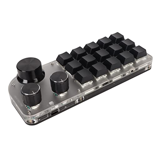 Sxhlseller USB-Tastatur mit 15 Tasten und 3 Knöpfen, Programmierbare Makro-Tastatur, Typ C, Kabelgebunden, Bluetooth, 2,4 G, Kabellos, DREI Verbindungen, Einhändig, OSU von Sxhlseller