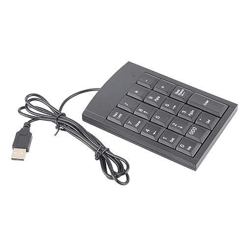 Sxhlseller -USB-Ziffernblock, USB 19-Tasten-Nummernblock-Tastatur für Laptop-PC-Computer, Große Druckbuchstaben (schwarz) von Sxhlseller