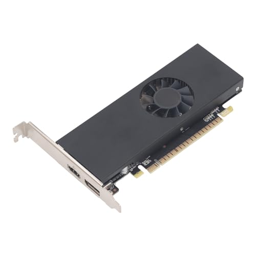 Sxhlseller Ultraschlanke GTX1050 Gaming Grafikkarte, 4 GB GDDR5 128 Bit 1518 MHz Computer Grafikkarten mit HDMI/DP Anschlüssen, PCI Express X16 von Sxhlseller