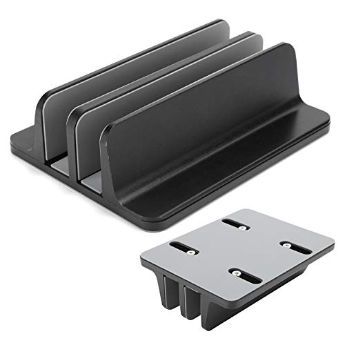 Sxhlseller Verstellbarer Vertikaler Laptopständer Bücherregal 2 Steckplätze Halterung Schreibtisch Notebookhalter für Computer- / Tablet- / Buchspeicher von Sxhlseller