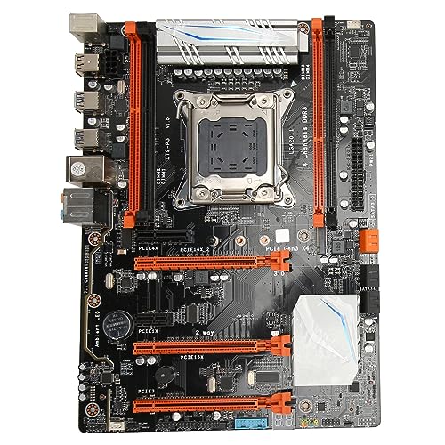 Sxhlseller X79 P3 Computer Motherboard, 4 Kanal DDR3 Desktop Motherboard, Unterstützt LGA2011 Pin CPU, SATAM.2 NVME ATX Gaming Mining Karten Mainboard für Desktop PC von Sxhlseller