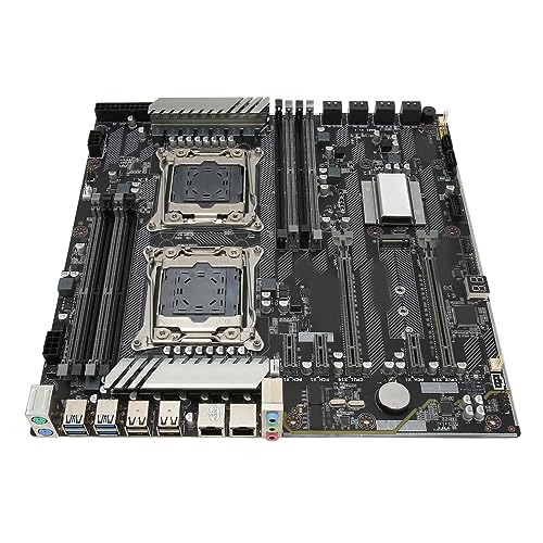 Sxhlseller X99 DUAL F2 E ATX Motherboard, 4 Kanal DDR4 Gaming PC Motherboard, Unterstützt LGA2011 V3 V4, SATA3.0 Hochgeschwindigkeits M.2 NVME Computer Mainboard für Desktops von Sxhlseller