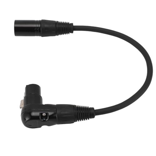 Sxhlseller XLR-Mikrofon-Verlängerungskabel-Adapter, Rechtwinkliger XLR-Stecker auf Gerade Buchse, Mikrofon-Verlängerungskabel mit Selbstverriegelung, Starke Entstörung (1 m / 3,3 Fuß) von Sxhlseller