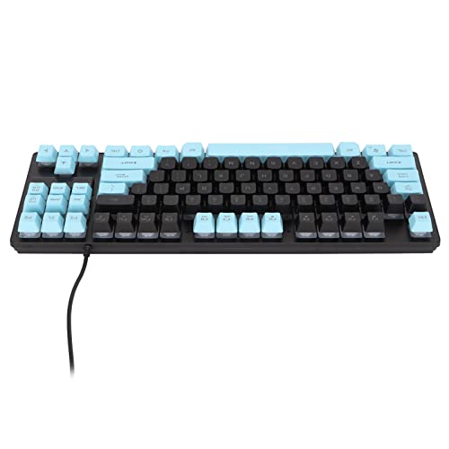 Tastatur Tragbare Gaming-Tastatur Professionelle Mechanische Tastatur mit Empfindlicher Auslösung Leichte Zweifarbige PC-Tastatur mit Nähten für Desktop-Laptop-Gaming-Tastaturen(Dunkelblau) von Sxhlseller