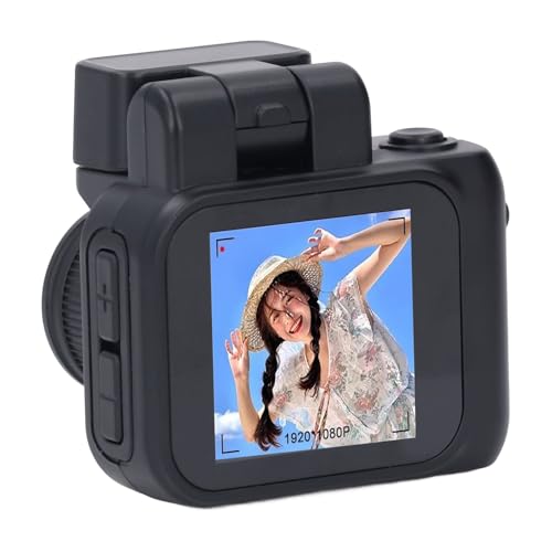 Tragbare Schlüsselanhänger Kameras, Mini Pixelkamera in Daumengröße 1080P, Mikro Videokamera, Kompakter Vintage Camcorder für Studenten und Kinder (Mit 64G Kleiner Speicherkarte) von Sxhlseller